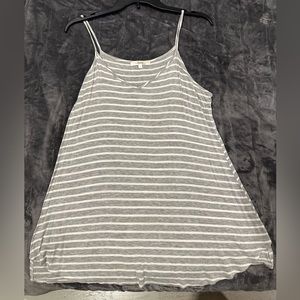 Grey stripe top size large